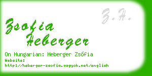 zsofia heberger business card